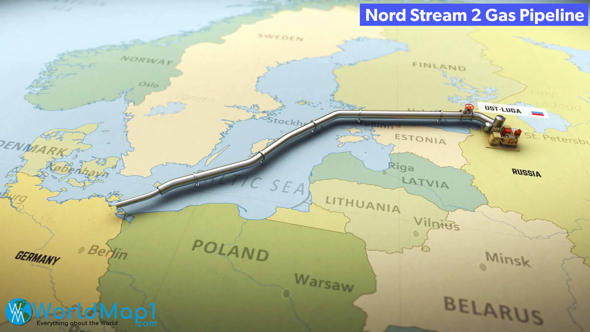 Nord Stream 2 Gazoduc Carte